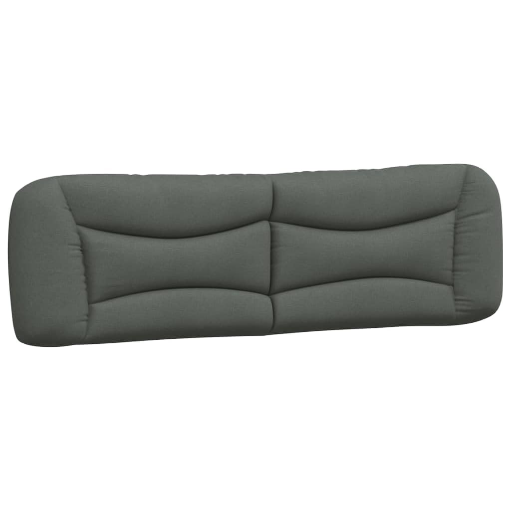 vidaXL Hanging Upholstered Headboard Cushion in Dark Gray - Breathable Fabric, Back Support Pillow for Reading, and Watch TV in Bed - 72" Width