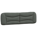vidaXL Hanging Upholstered Headboard Cushion in Dark Gray - Breathable Fabric, Back Support Pillow for Reading, and Watch TV in Bed - 72" Width