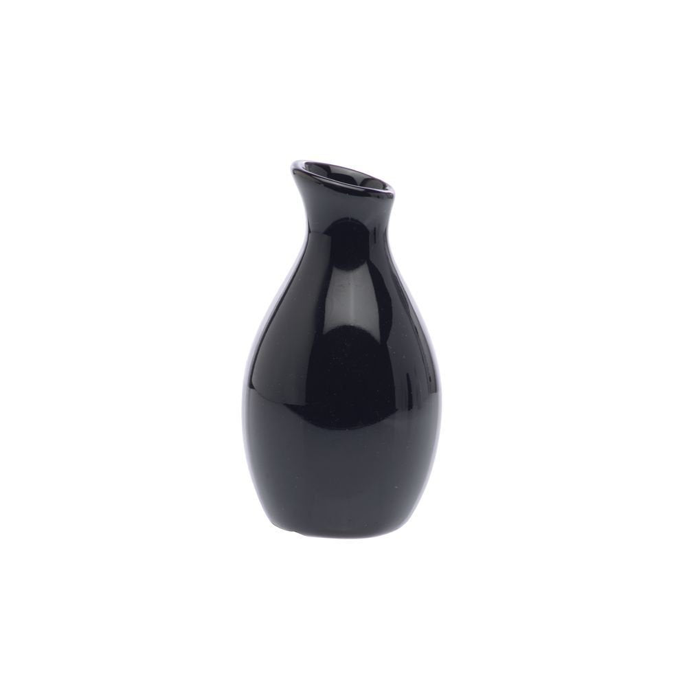 American METALCRAFT, Inc. BVJGB5, 2 1/8 Diameter x 3-7/8    High Ceramic Jug Vase, Black, 1 Count (Pack of 1)