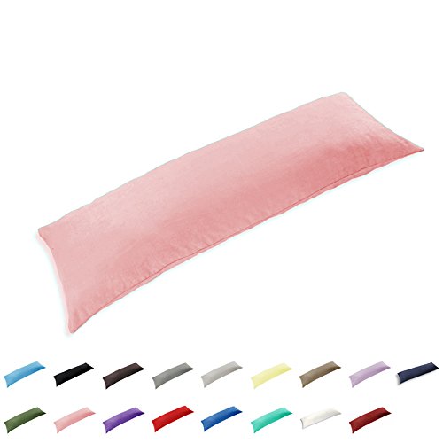 Taoson 100% Cotton 300 Thread Count Long Body Pillow Cover Pillow Case Pillow Protector Cushion Cover With Zippers Only Cover No