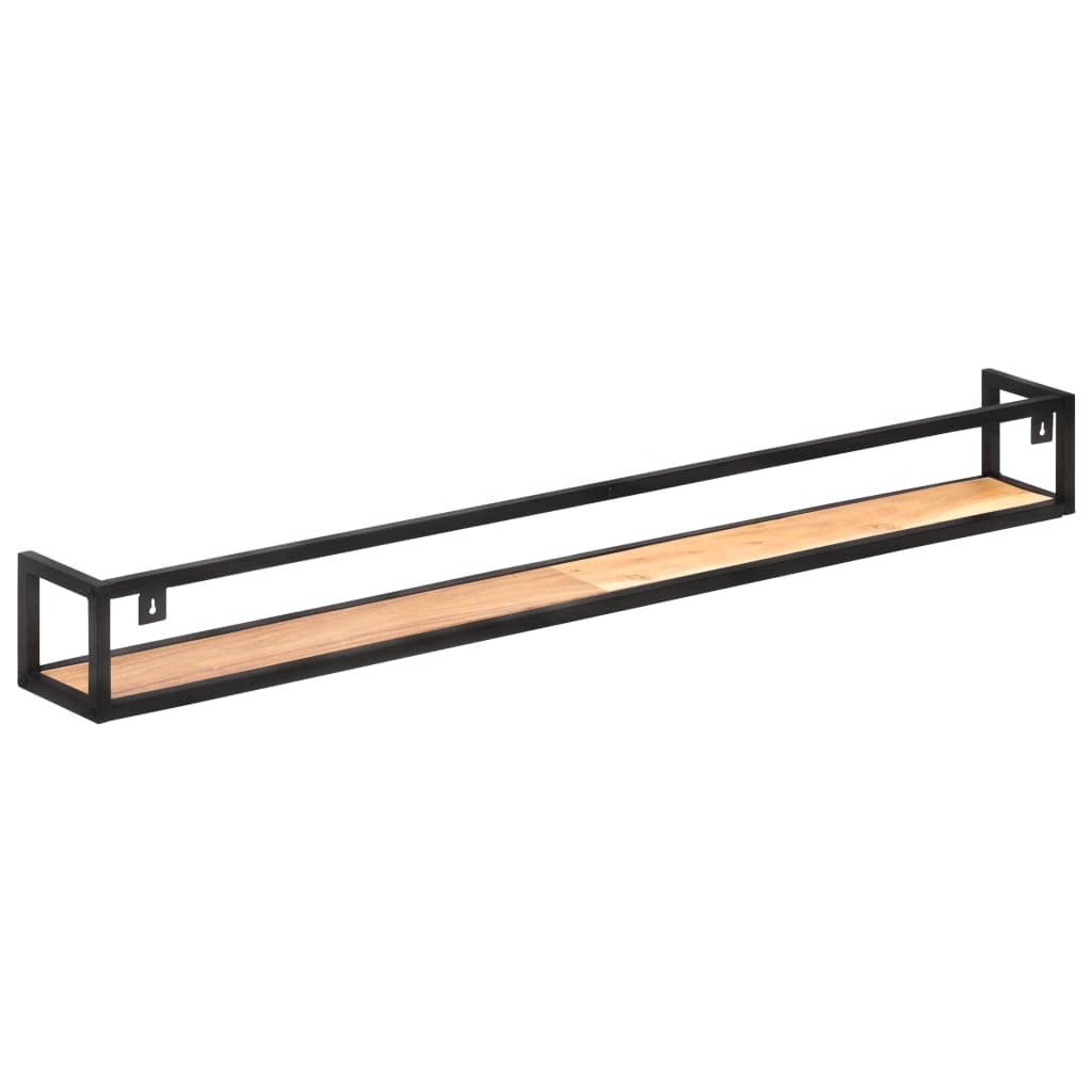 vidaXL Wall Shelves 2 pcs 63&quot; Solid Acacia Wood