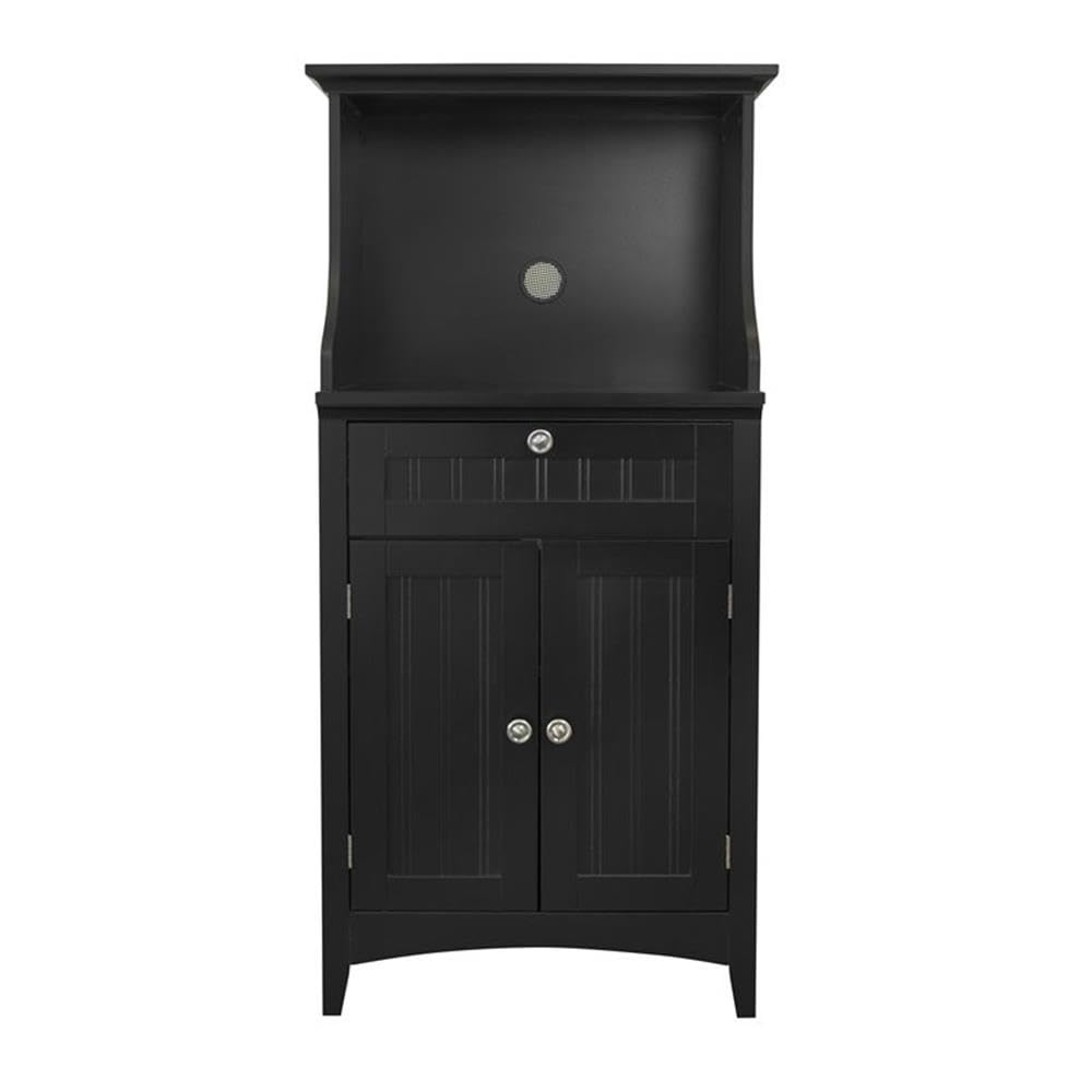 OS Home And Office 25603 OS Home and Office Microwave/Coffee Maker Utility Cabinet with Drawer, Small, Black, 1 Cabinet