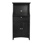 OS Home And Office 25603 OS Home and Office Microwave/Coffee Maker Utility Cabinet with Drawer, Small, Black, 1 Cabinet