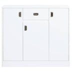 Acme Pagan Wooden Server with Drawer and Adjustable Shelves in White High Gloss