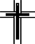 Metal Wall Cross Modern Decor Design (8.5 x 6.75 inches) - Made in the USA