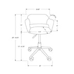 Monarch Specialties I 7298 Office Chair, Adjustable Height, Swivel, Ergonomic, Armrests, Computer Desk, Work, Metal, Pu Leather Look, Black, Chrome