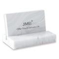 Jimei Business Card Holder For Desk - Business Card Display Holder - Made Of White Carrara Marble - Desk Organizer Stand For 25