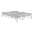 Steve Silver Furniture Nix Queen Platform Bed, 6.5-Inch Under Bed Clearance, Farmhouse, Contemporary, Mid-Century, Modern, Solid Pine Wood, Bedroom, 82.01" L x 62.48" W x 12.24" H, White