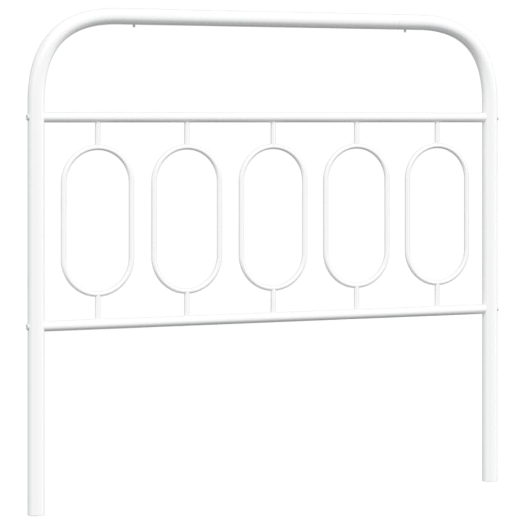 vidaXL Metal Headboard - White Steel Headboard for 100 cm Bed - Classic Stylish Bed Header with Excellent Back Support - Dimensions 41.3x1.2x39.4