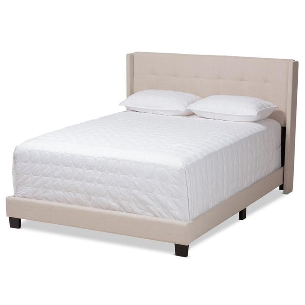 Baxton Studio Lisette Upholstered Queen Size Bed - Thumbnail 2
