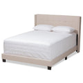 Baxton Studio Lisette Modern and Contemporary Beige Fabric Upholstered Queen Size Bed