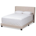 Baxton Studio Lisette Modern and Contemporary Beige Fabric Upholstered Queen Size Bed