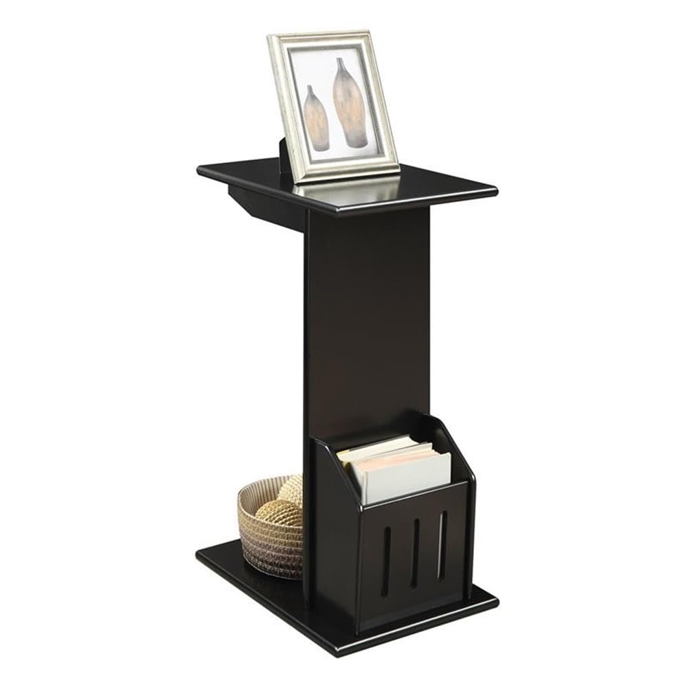 Convenience Concepts Designs2Go Abby 15 Traditional C Couch, Classic Living Side Magazine Holder, Family Room Sliding End Table,