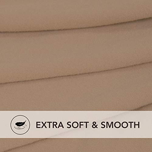 Purefit Super Stretch Sectional Couch Covers - 2 Pcs Spandex Non Slip Sofa Covers With Elastic Bottom For L Shape Sectional Sofa Couch, Great For Kids & Pets (3 Seat Sofa + 2 Seat Chaise, Camel)