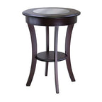 Ergode Deluxe Wood Sasha Accent Table | Sleek Curved Design | Ample Storage | Black Finish | Multiple Finishes Available | Assembly Hardware Included | 20" W x 20" D x 27" H (40019-VV)