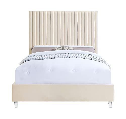 Acme Edzia Channel-Tufted Velvet Upholstery Queen Bed