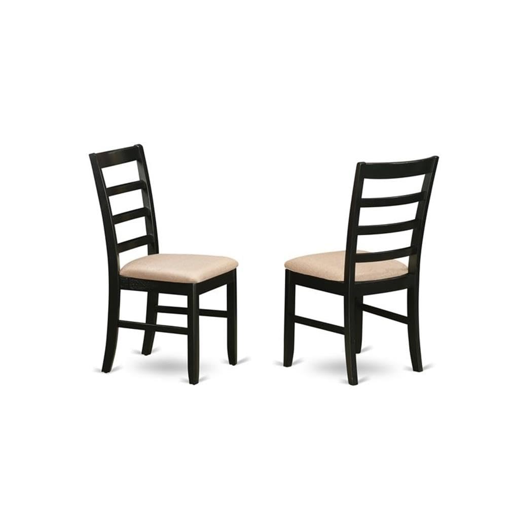 East West Furniture Parfait 7 Piece Modern Set Consist of a Square Wooden Table with Butterfly Leaf and 6 Linen Fabric Dining Room Chairs, 54x54 Inch, Cappuccino
