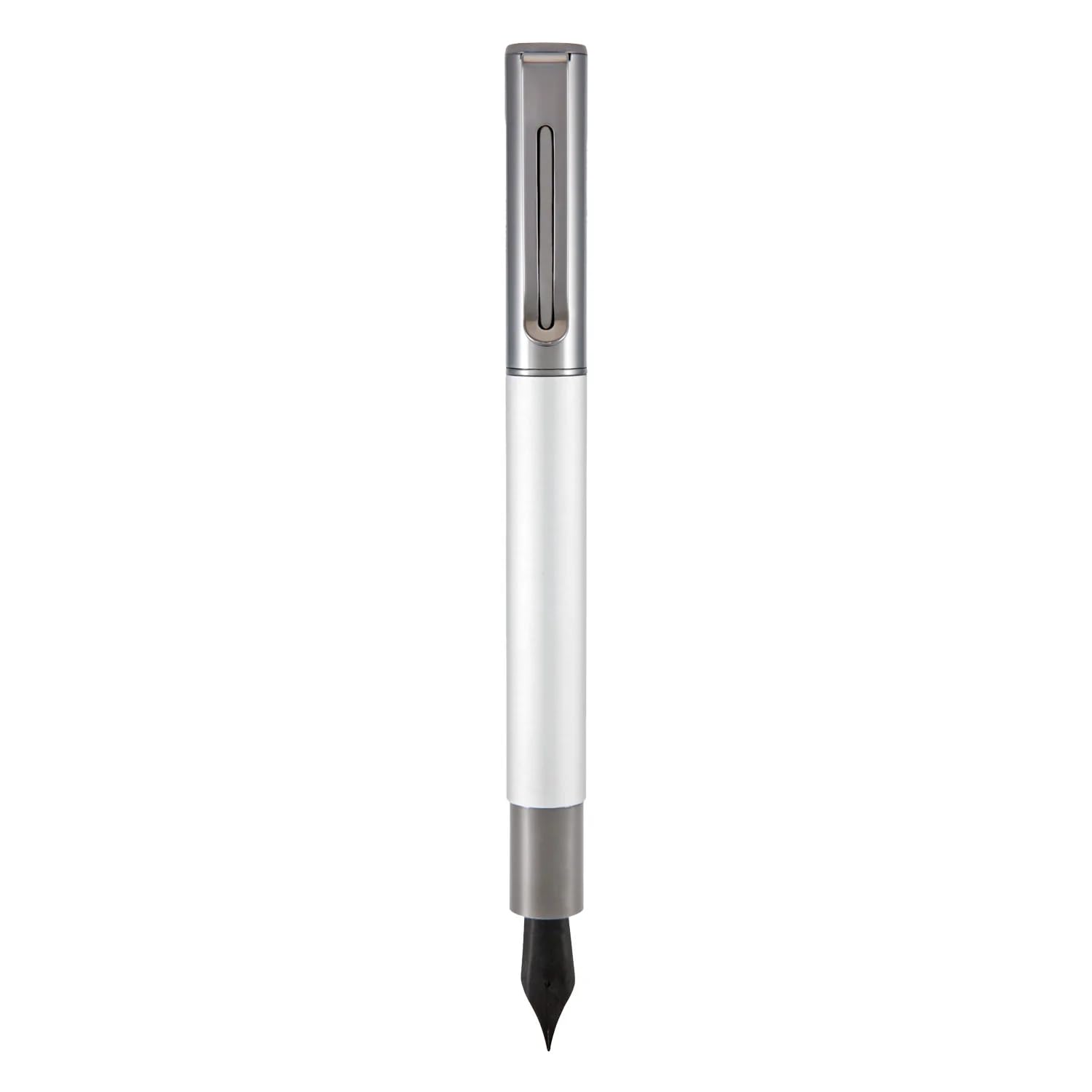 Monteverde Usa Ritma Fountain Pen In Silver - Omniflex Nib, Flexible Jowo Stainless Steel, Refillable Ink Cartridge/Converter -