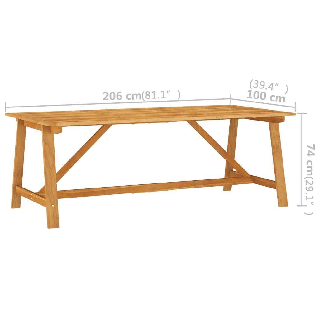 vidaXL 7 Piece Patio Dining Set - Solid Acacia Wood & PE Rattan - Weather-Resistant - Farmhouse and Modern Style - Easy to Maintain - Sturdy & Durable for Outdoor Use