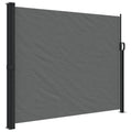 vidaXL Retractable Side Awning Sun Shade Privacy Screen 63"x196.9" - Anthracite, UV Resistant, Easy Installation