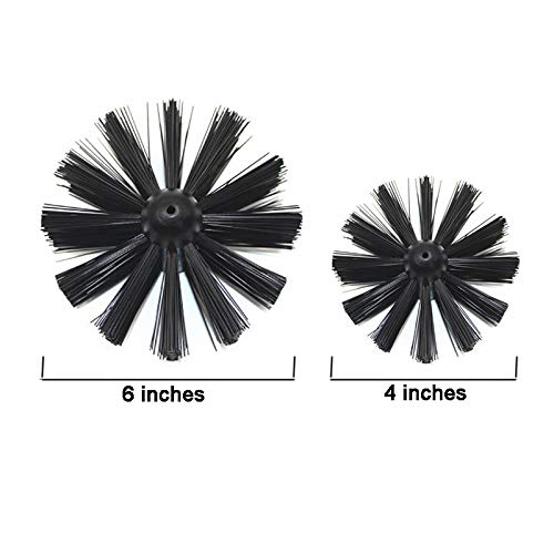 Chimney Cleaning Brush Dryer Duct Cleaner 2-In-1 Kit Fireplace Drier Vent Lint Sweeping Tools 18 Flexible Rods Rotary System Wor