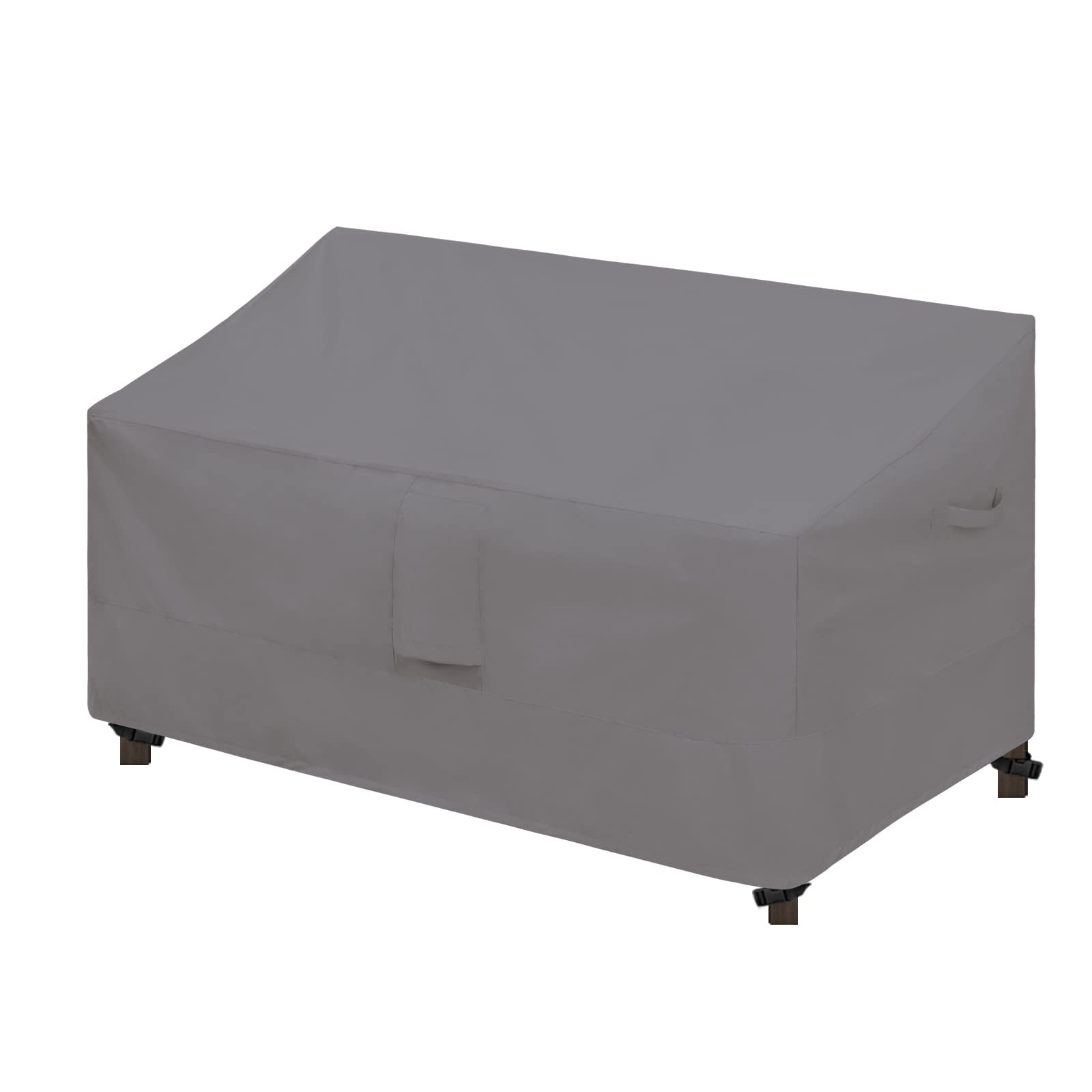 Easy-Going Waterproof Patio Sofa Cover Uv Resistant 2 Seater Outdoor Loveseat Cover Weatherproof Lawn Patio Furniture Cover With Tape Sealed Seam (58Wx32.5Dx31H Inch, Grey)