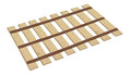 Full Size Wood Bed Slats - cut to The custom Bed Width of Your choice Attached with Three Heavy Duty Thick Brown Straps-Help Sup