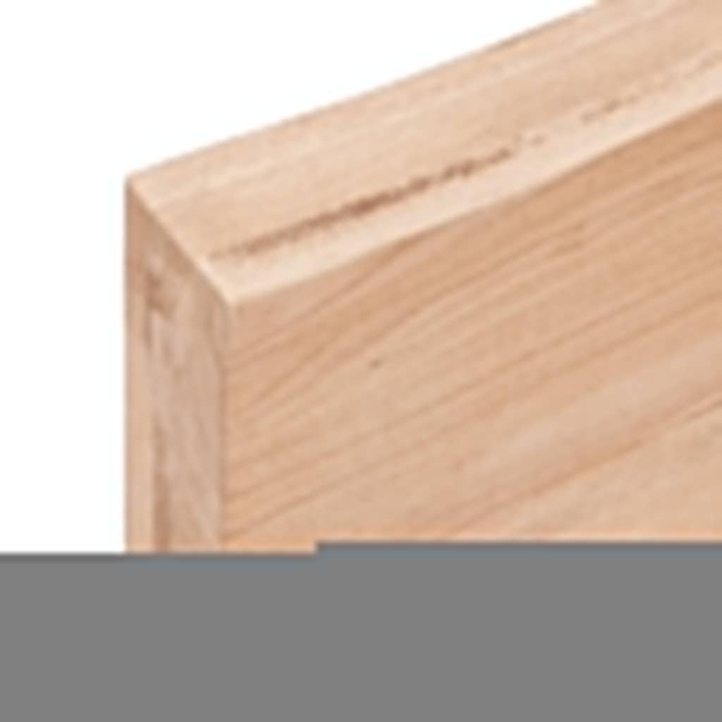 Vidaxl Light Brown Solid Oak Wood Live Edge Table Top - Varnished, Handcrafted, And Versatile For Home Or Commercial Use - 31.5&quot;X 23.6&quot;X(0.8&quot;-2.4&quot;)