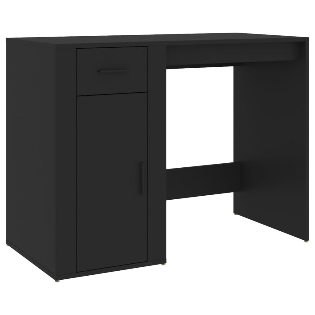 vidaXL Black Desk 100 x 49 x 75 cm Engineering Wood