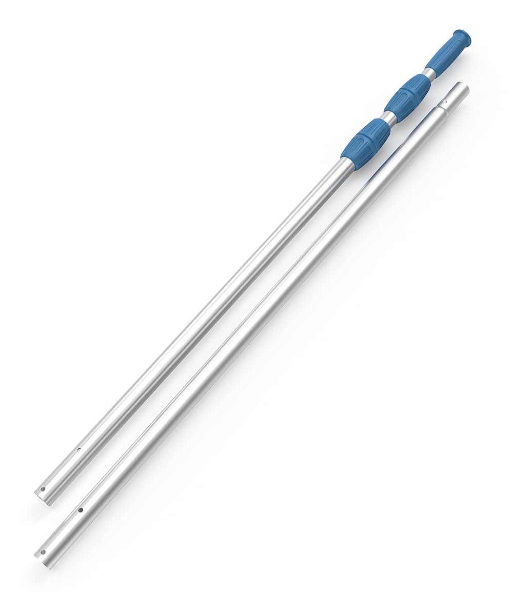 Kemano Professional 12Ft Heavy Duty Swimming Pool Pole, Telescopic Aluminum, Adjustable 3.4-12Ft, Fits Pool Vacuum, Net, Brush,