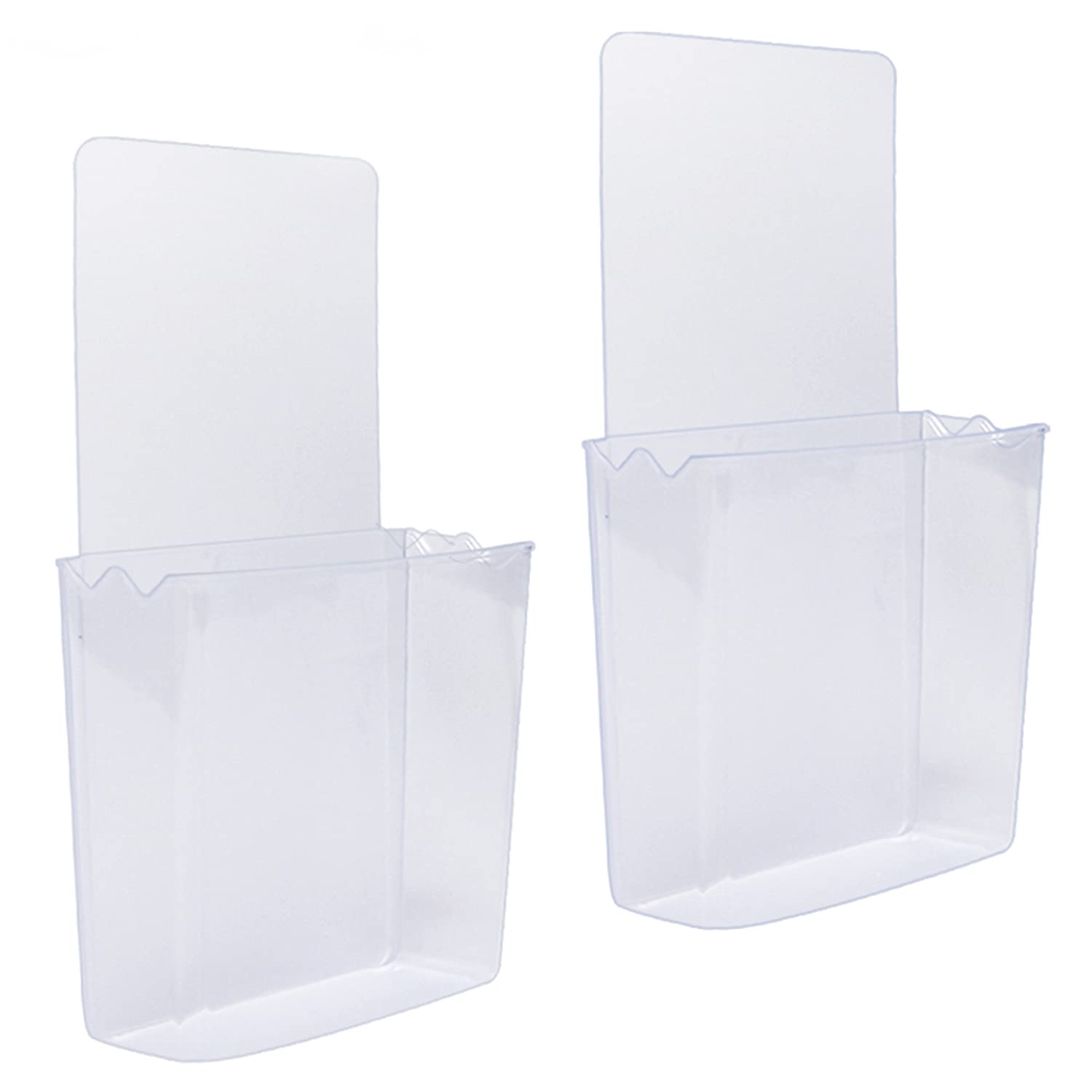 ZC GEL Remote Holder Wall Mount Damage-Free (2 Pack), Clear and Strong Self-adhesive Universal Media Organizer Storage Box for M