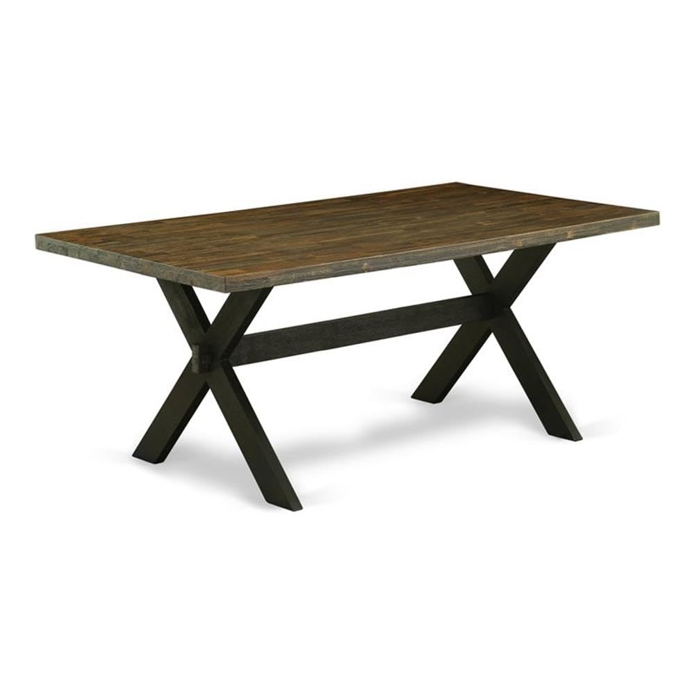 East West Furniture Xt677 X-Style Kitchen Dining Table - A Rectangle Wooden Table Top With Stylish Legs, 40X72 Inch, Multi-Color
