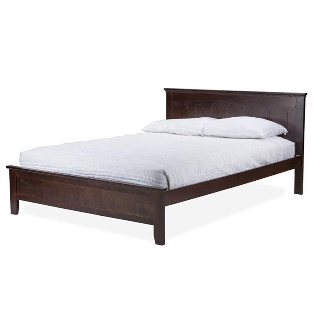 Baxton Studio Spuma Cappuccino Wood Contemporary Bed, Twin, Brown