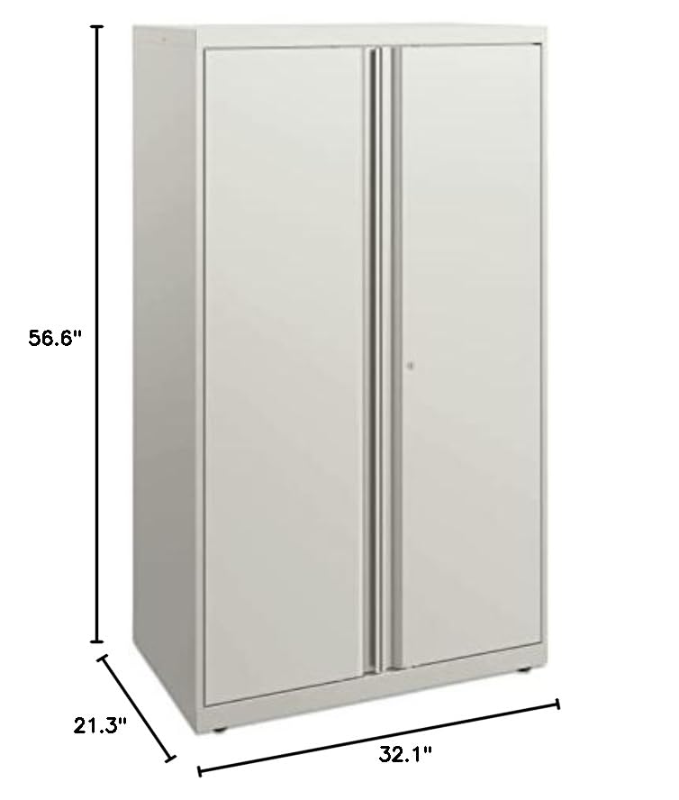Hon 30&quot; X 18&quot; X 52.5&quot; Modern Metal Storage Cabinet - Office/Home Office - White