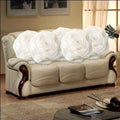 Decor India Throw Pillow Covers 16X16 In Set Of 5 | Polyester Round Pillow Covers For Living Room, Bed, Sofa, Couch White Tissue
