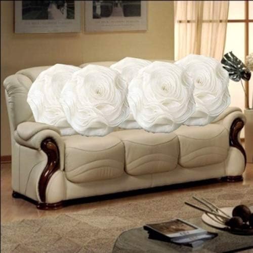 Decor India Throw Pillow Covers 16X16 In Set Of 5 | Polyester Round Pillow Covers For Living Room, Bed, Sofa, Couch White Tissue