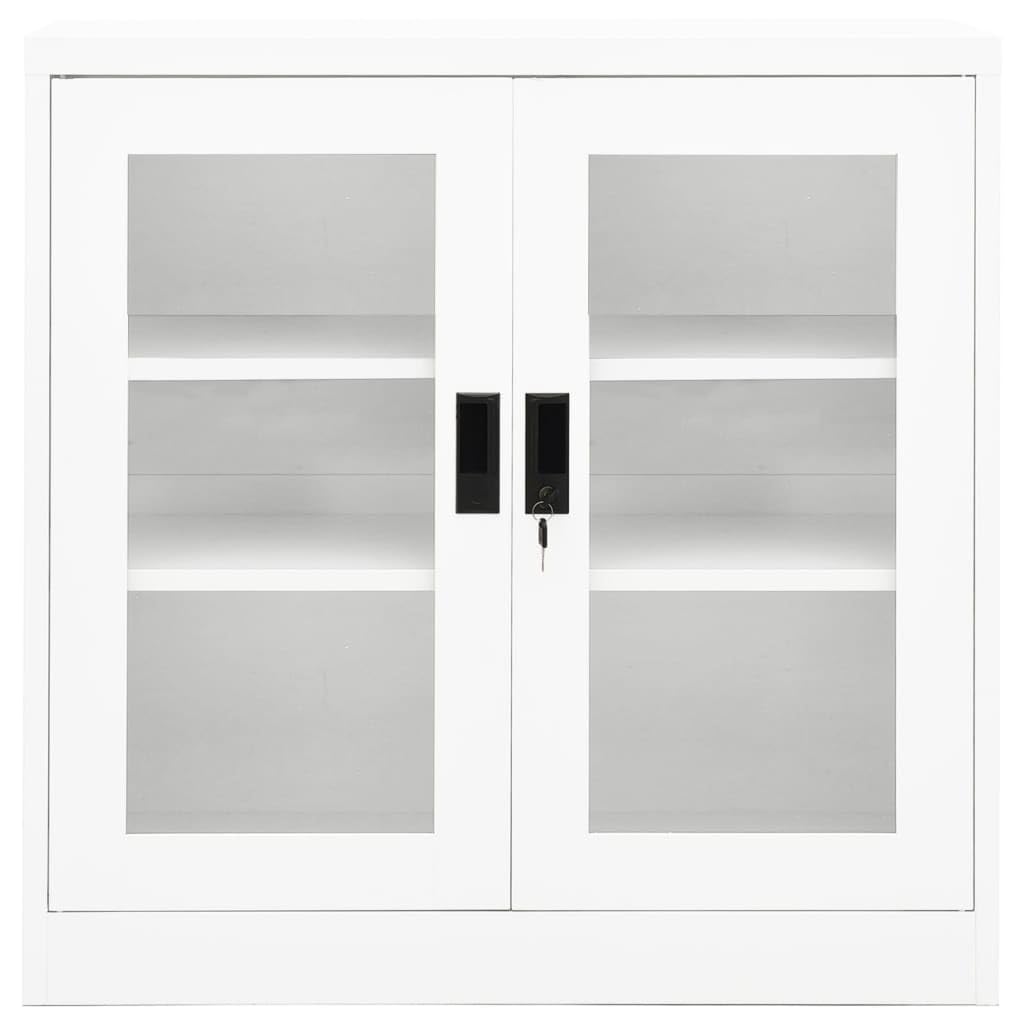 Vidaxl Office Cabinet White 35.4''X15.7''X35.4'' Steel