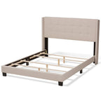 Baxton Studio Lisette Modern and Contemporary Beige Fabric Upholstered Full Size Bed