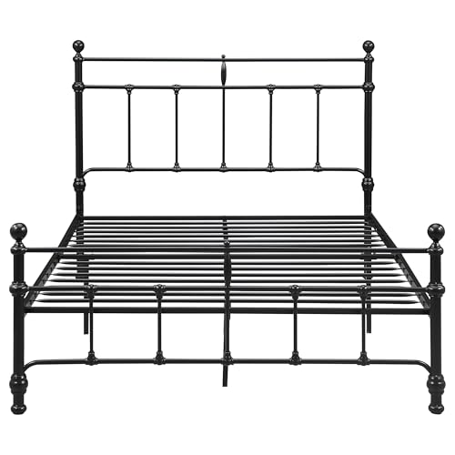 Coaster Home Furnishings Novak Traditional Metal Full Size Open Frame Bed Frame Platform Bed 48-inch Headboard Matte Black 316001F