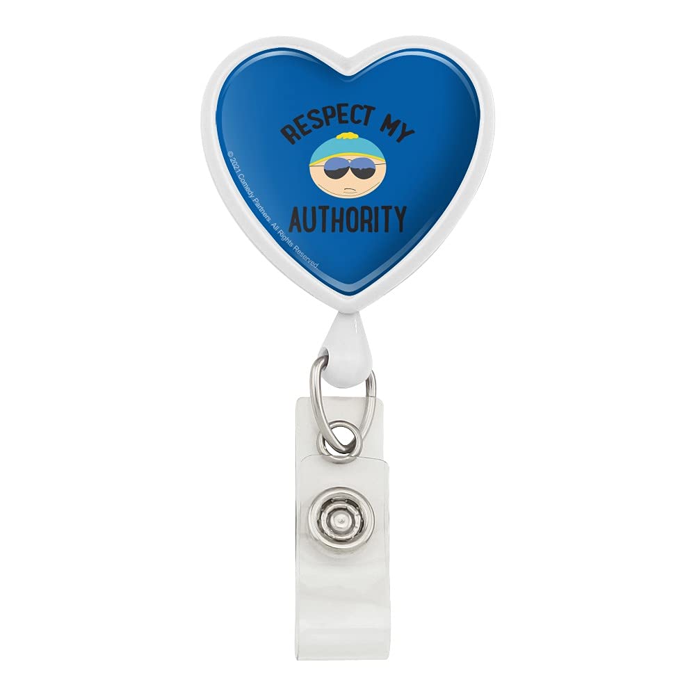 South Park Cartman Respect My Authority Heart Lanyard Retractable Reel Badge Id Card Holder