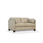 Acme Matias Leather Loveseat in Dusty White