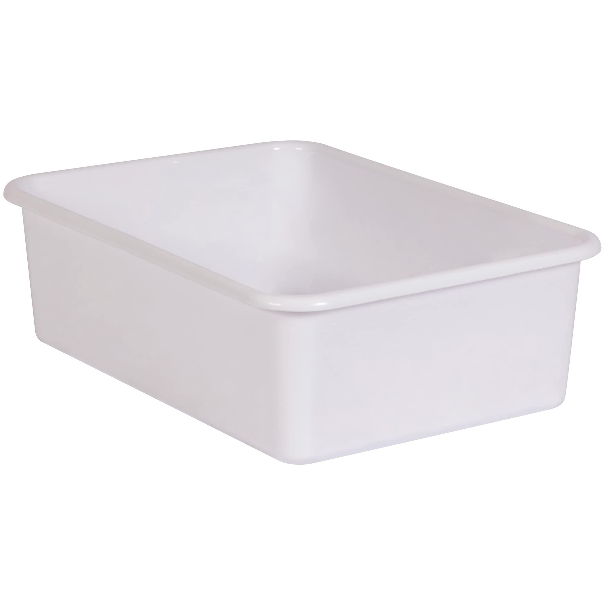 Teacher Created Resources White Large Plastic Storage Bin