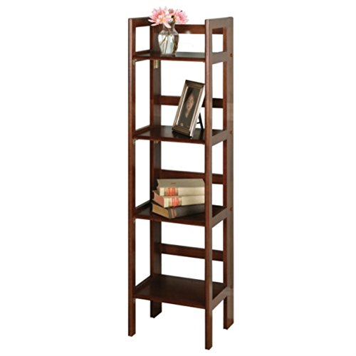 Ergode Contemporary Aaron A-Frame Shelf - 30.1" Width, 12.1" Depth - Solid Wood Frame - 3-Tier Design - 50 lbs Load Capacity - Sleek Black Finish (94852-VV)