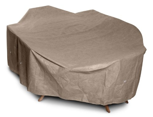 KoverRoos III 39484 XLarge High Back Dining Set cover 121 by 86 by 34Inch Taupe
