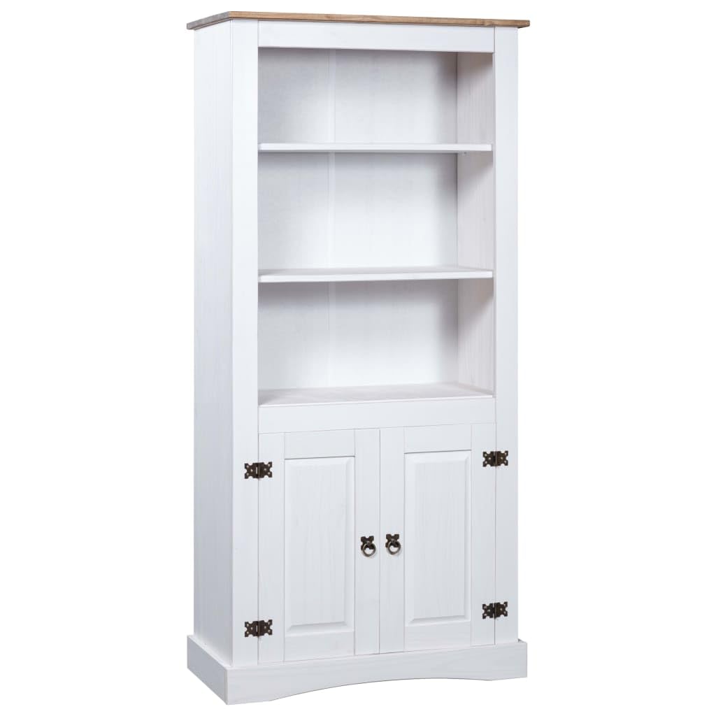 vidaXL Kitchen Cabinet, Buffet Display Cabinet, Sideboard Cupboard, Storage Cabinet with Doors for Kitchen, Mexican Pine Corona Range White