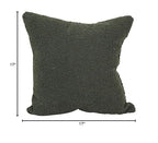 Blazing Needles Square Faux Fur Throw Pillows, 17", Turell Army 4 Count