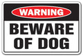 BEWARE OF DOG Warning Sign dog pet parking pit bull signs security guard dog | Indoor/Outdoor | 14'' Tall Plastic Sign