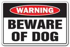 BEWARE OF DOG Warning Sign dog pet parking pit bull signs security guard dog | Indoor/Outdoor | 14'' Tall Plastic Sign