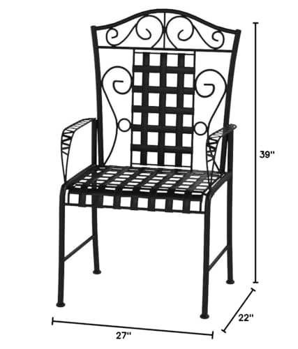 International Caravan Mandalay Iron Patio Chair - Set of 2
