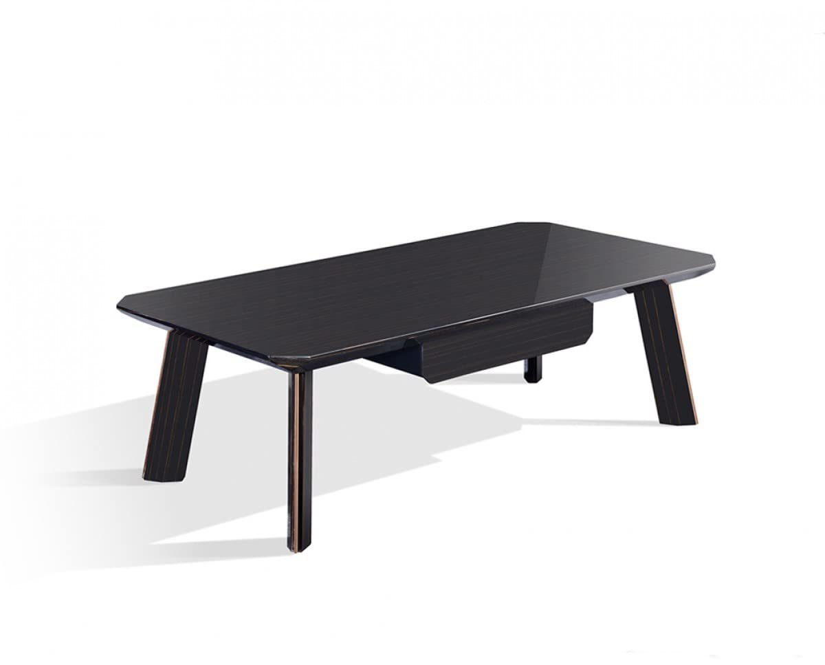 HomeRoots Modern Black and Rose Gold Coffee Table